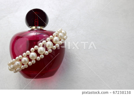 Pink beautiful glass transparent bottle Pink beautiful glass transparent bottle 67238138