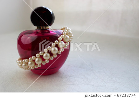 Pink beautiful glass transparent bottle Pink beautiful glass transparent bottle 67238774