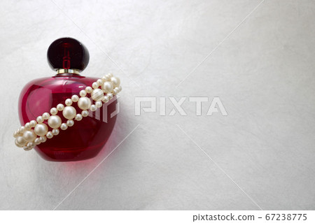 Pink beautiful glass transparent bottle Pink beautiful glass transparent bottle 67238775