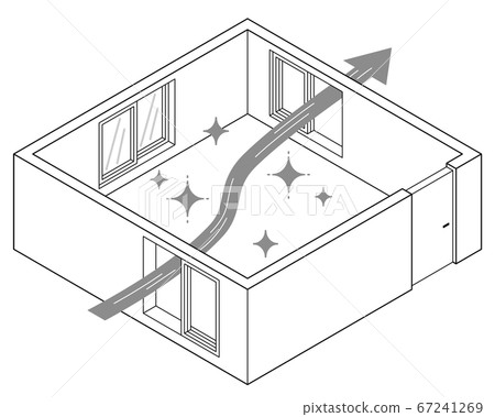 通風的好方法是在對角線上打開一個窗口,以實現高效的黑白 通風的好方法是在對角線上打開一個窗口,以實現高效的黑白 67241269