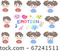 Boy and girl emotions set 67241511