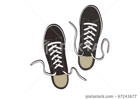 Illustration of cool black sneakers Illustration of cool black sneakers 67241677