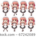 Maid's various facial expressions set 01 67242089