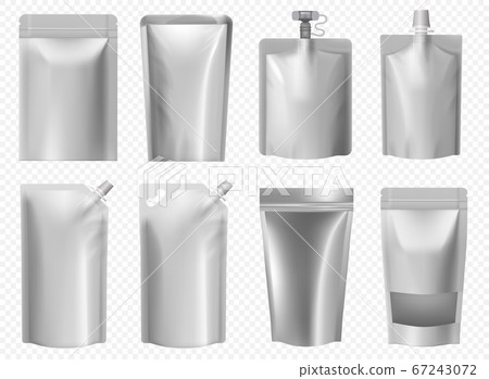 Blank doypack package mockup set. Blank doypack package mockup set. 67243072