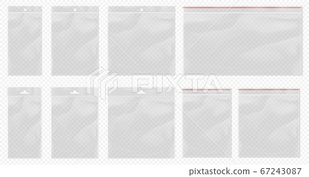 Plastic bag transparent. Clear pouch mockup Plastic bag transparent. Clear pouch mockup 67243087