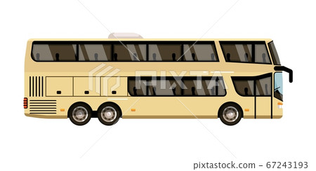 Double decker coach isolate on white background 67243193