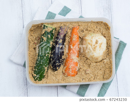 Rice bran pickles and summer vegetables 67243230
