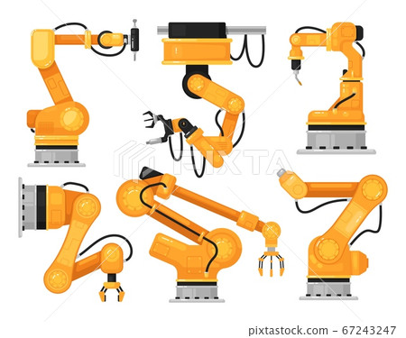 Industrial robotic arm. Factory hydraulic machine Industrial robotic arm. Factory hydraulic machine 67243247
