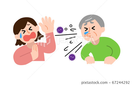 Plain clothes men who sneeze and plain clothes women who dislike (simple color) Plain clothes men who sneeze and plain clothes women who dislike (simple color) 67244292