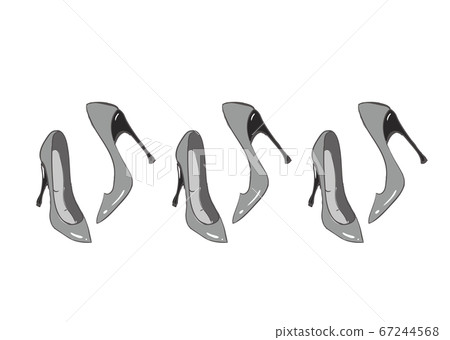 Fashionable illustration high heels monochrome Fashionable illustration high heels monochrome 67244568