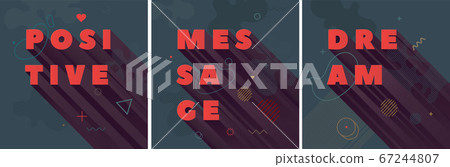 Modern abstract vector banner SET. Flat geometric 67244807