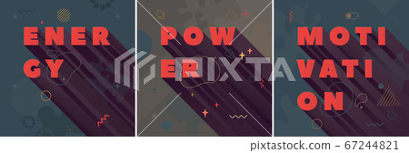 Modern abstract vector banner SET. Flat geometric Modern abstract vector banner SET. Flat geometric 67244821