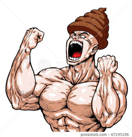 膽量，他媽的，大便，凳子，糞便，商人，學生，尖叫，圖形小說，卡通，肌肉，健美，男子氣概 67245206