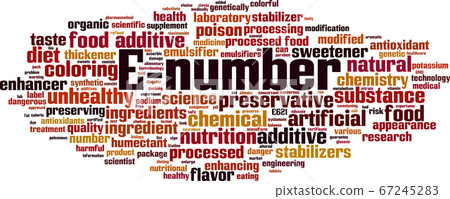 E-number word cloud 67245283