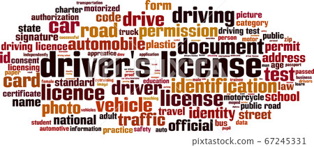 Driver's license word cloud 67245331