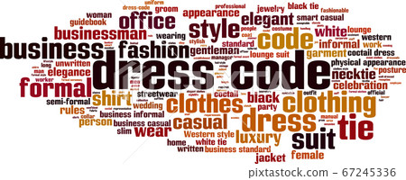 Dress code word cloud 67245336