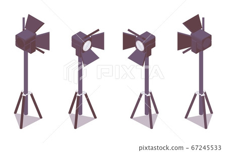 Isometric vector studio lighting equipment for - Stock Illustration ...
