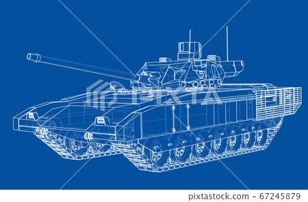 Blueprint of realistic tank 67245879