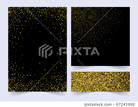 Set of black and gold banners, Greeting card or flyers design. Vector illustration. Happy New Year and Christmas posters invitation template. Set of black and gold banners, Greeting card or flyers design. Vector illustration. Happy New Year and Christmas posters invitation template. 67245998