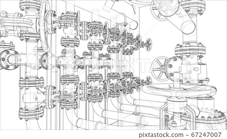 Sketch of industrial equipment 67247007