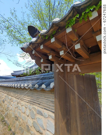 韓國語含義，韓國風景，韓屋，韓國形象，韓屋風景，韓屋形象，瓷磚房，石牆，罐子，江都，傳統建築 67247688