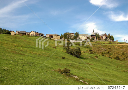 Guarda village in Swiss Alps - Engadin Valley Switzerland 67248247