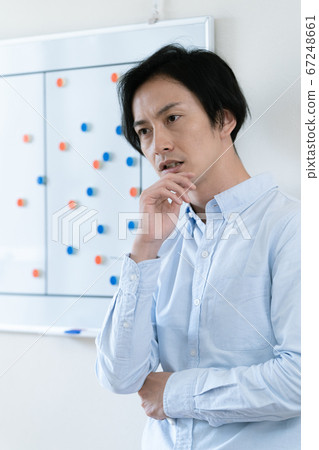 Coach man telling tactics Coach man telling tactics 67248661