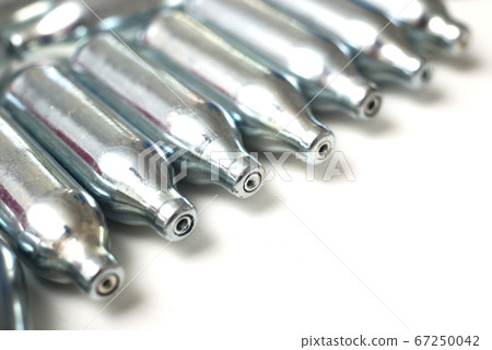 Closeup of hilarious gas n2o in metallic siphon Closeup of hilarious gas n2o in metallic siphon 67250042