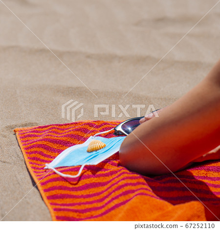 man, sunglasses, seashell and mask on the beach man, sunglasses, seashell and mask on the beach 67252110