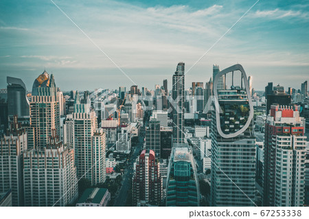 Petchaburi and Central Embassy Aerial views in Ploenchit, Bangkok, Thailand 67253338