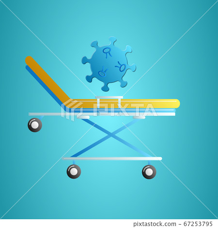 Medical gurney, hospital bed and deadly dangerous  67253795