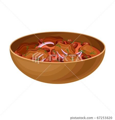 Feijoada or Stew of Beans and Beef as Brazilian Cuisine Dish Vector Illustration Feijoada or Stew of Beans and Beef as Brazilian Cuisine Dish Vector Illustration 67253820
