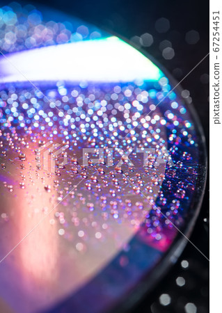 water drops on dvd media, water drops on colorful water drops on dvd media, water drops on colorful 67254451