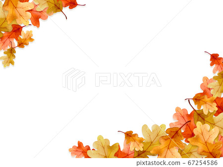 frame of leaves in autumn concept isolated on white background. Flat lay, top view, copy space. frame of leaves in autumn concept isolated on white background. Flat lay, top view, copy space. 67254586