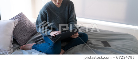 A living alone woman A living alone woman 67254795
