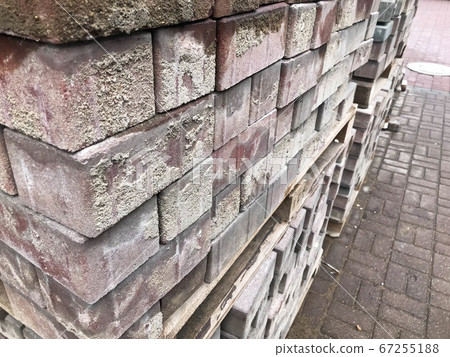 Paving stone red cement tile for laying road 67255188