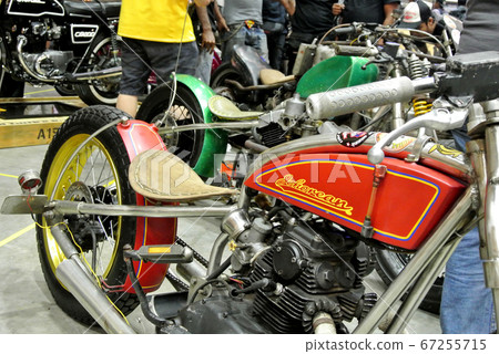 KUALA LUMPUR, MALAYSIA -SEPTEMBER 25, 2016: Custom motorcycle. Customized from old motorcycle model by the designer to fulfill their passion and creativity.  67255715