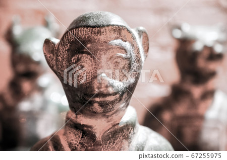 Statuette of a monkey in Iasi, Romania 67255975