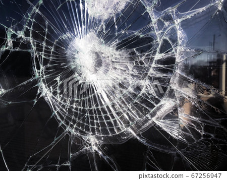 The texture of the broken cracked thick fragile 67256947