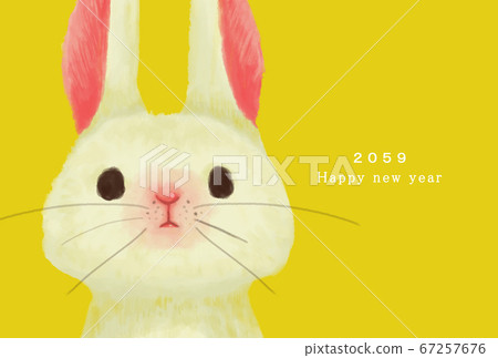 2059, rabbit year, New Year's card template 2059, rabbit year, New Year's card template 67257676