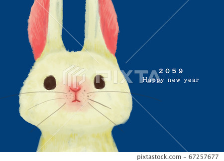 2059兔年新年賀卡模板 2059兔年新年賀卡模板 67257677