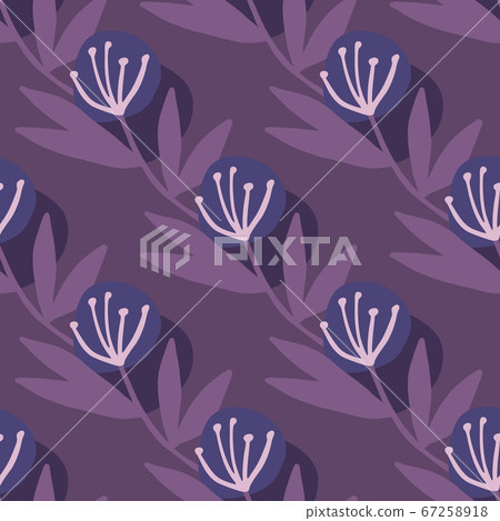 Diagonal located dandelion on seamless pattern in 67258918