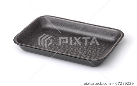 Gray empty foam food tray 67259229