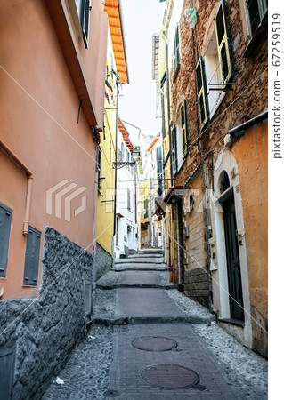Narrow street in Sanremo, Italy Narrow street in Sanremo, Italy 67259519