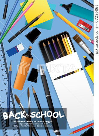 Poster Back to School Design Template Vector... - Stock Illustration ...