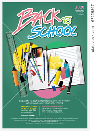Poster Back to School Design Template Vector... - Stock Illustration ...