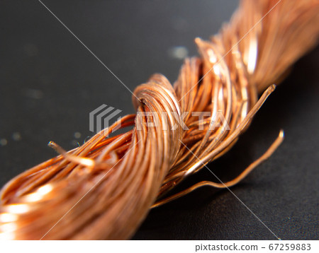 Macro of shining copper wires Macro of shining copper wires 67259883