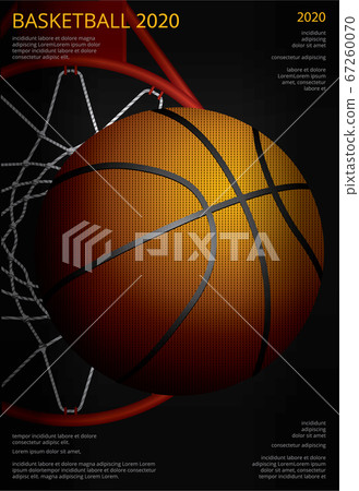 Basketball Poster Advertising Vector Illustration Basketball Poster Advertising Vector Illustration 67260070
