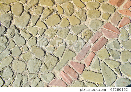 The texture of the stone road, pavement, walls 67260162