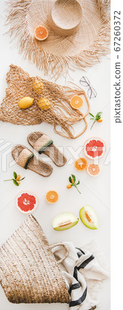 Summer layout with feminine accessories and fresh Summer layout with feminine accessories and fresh 67260372
